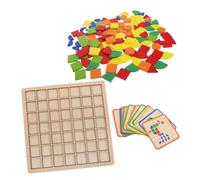 Milisten Montessori Puzzle Wooden Pattern Blocks Geometric Shape Puzzle for Preschool Early Learning Activities Creative Shape Matching Game Educational Montessori Inspired Blocks