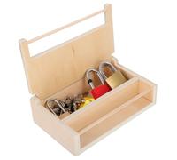 Milisten Montessori Wooden Lock and Key Set for Educational Storage Lock Box for Attention and Patience Development Parent Interactive Montessori Learning