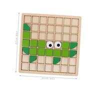 Milisten Montessori Wooden Pattern Blocks Natural Wood Educational Puzzle for Preschool Learning Activities with Multiple Geometric Shapes Enhancing Creativity and Logical Thinking