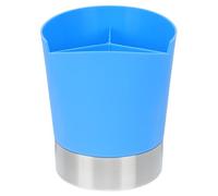 Milisten Multi-compartment Thickened Straw and Chopstick Holder Kitchen Tableware Bucket with Three Sections for Home and Bar Countertop Storage Random Color