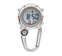 Milisten Multi-Functional Carabiner Clip-On Quartz Watch Stainless Steel Waterproof Luminous Face for Outdoor Climbing and Indoor Use