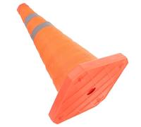 Milisten Multi Purpose Orange Traffic Cone with Stable Base and Foldable Design, Plastic and Oxford Cloth Material, for Camping and Emergency Traffic Safety Control