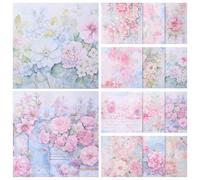 Milisten Multi-use Scrapbook Material Paper Sheets for DIY Journaling Craft, Decorative Background Paper Pad for Photo Album and Handbook, for Scrapbooking and Collage Art