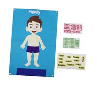 Milisten Multifunctional Preschool Learning Felt Board Human Body Educational Model for Engaging Teaching Tool for Fine Motor Skills Development and Storytelling Activities