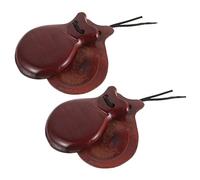 Milisten Musical Castanets for Boy Girl Small Simple Rhythm Instrument for Early Education Handcrafted from Solid Wood Percussion Toy for Music Lovers and Learning Fun
