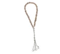 Milisten Muslim Prayer Rosary Glass Beads Chain Bracelet 1cm Purple Pilgrimage Hand String Islamic Supplies for Religious Devotion and Daily Worship