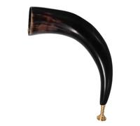 Milisten Natural Ox Horn Viking Blowing Horn Prop Handmade Cowboy Style Pirate Cosplay Accessory for Outdoor Adventures Festivals Historical Events