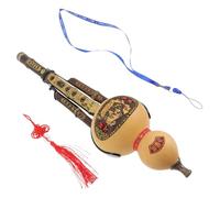 Milisten Natural Purple Bamboo Hulusi C Key Double-tone Chinese Wind Instrument for Beginners and Adults Ethnic Style Cucurbit Flute with Accurate Pronunciation Easy to Play and Carry for