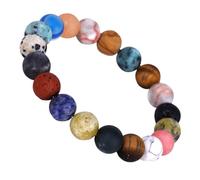 Milisten Natural Stone Solar System Bracelet for Women - Eight Planets Universe Strand Bangle Jewelry - Delicate Celestial Wristband for Daily Wear