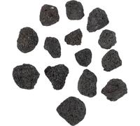 Milisten Natural Volcanic Rock Black Decorative Stones for Potted Plants and Aquariums, Porous Fire Pit and Gas Grill Pebbles, 400G Bag for Home and Office Decor