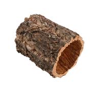 Milisten Natural Wood Hollow Tree Trunk Reptile Cave with Realistic Tree Bark Surface, Tortoise Hide and Private Resting Space for Bearded Dragon in Rainforest Habitat Terrarium Decor