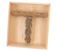 Milisten Natural Wood Parrot Perch Stand Portable Training Platform for Parrots Parakeets and Cockatiels Durable Bird Perch for Indoor Play and Exercise