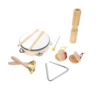 Milisten Natural Wooden Percussion Instruments Set for Music Rhythm Instruments for Early Education Safe Polished Musical for Outdoor and Indoor Play