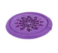 Milisten Nepal Handmade Embroidered Singing Bowl Pad 10cm Purple Meditation Sound Cushion for Chakra Healing and Yoga Decor