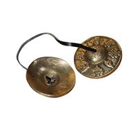 Milisten Nepal Handmade Meditation Cymbals Bell Lightweight Percussion Instrument for Yoga Religious Ceremony and Spiritual Practice with Eight Auspicious Patterns Portable Chime