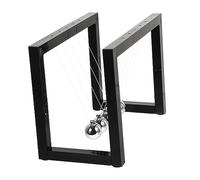 Milisten Newton Balance Balls Desk Ornament Physics Pendulum Swing Desktop Decor for Home Office Black Energy Conservation Science Decoration Stable and Creative Design