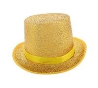 Milisten Novelty Magician Top Hat with Feathered Design Stylish Hat for Stage Performances Unique Halloween Costume Accessory Lightweight and Portable