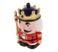 Milisten Nutcracker Shaped Resin Piggy Bank for Boys Decorative Coin Holder Money Box with Easy Deposit and Withdrawal Charming Nursery Adornment Teaching Financial Responsibility and