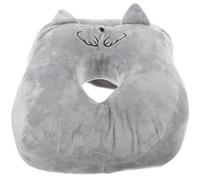Milisten Office Nap Pillow for Students and Office Use, Gray Cat Design Face-down Sleeping Cushion with Breathable Fabric and Ergonomic Support for Desk Naps
