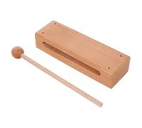 Milisten Orff Method Approved Wood Rhythm Block with Mallet Solid Hardwood Percussion Instrument for Classroom Music Education for Beginners Enhances Rhythm Timing Coordination Skills
