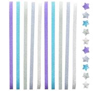 Milisten Origami Paper Stars DIY Craft Kit Holographic Glitter Strips for Home Use and ’S Art Activities