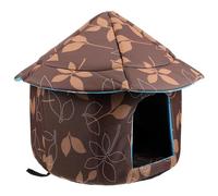 Milisten Outdoor Cat House Semi-enclosed Warm Pet Nest for Weatherproof Detachable Oxford Cat Bed for Patios Gardens and Indoor Use
