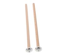 Milisten Oval Metal Head Glockenspiel Mallets with Wooden Handle Short Flat Head Percussion Sticks for Xylophone and Bell Instruments Compact Design for Precise Control Suitable for