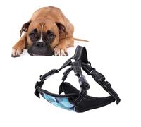 Milisten Oxford Cloth Dog Harness Vest with Breathable Mesh and Dual Leash Attachments Reflective Chest Straps for Small Dogs Comfortable Pet Safety Harness Camouflage Blue S