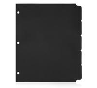 Milisten Page Dividers 5 Sheets Plastic Binder Tabs A4 6-Hole Loose Leaf Organiser for School Binders and Project Planning