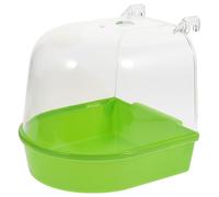 Milisten Parrot Bathing Box Bird Cage Bathtub for Budgie Cockatiel Parrot Hanging Bird Bath Plastic Abs Smooth Edges