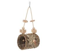 Milisten Parrot Cage Natural Rattan Chewable Foraging Pendant for Parakeet Training Provides Exercise and Entertainment Enhances Physical Fitness Decorative Bird