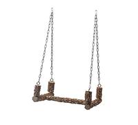 Milisten Parrot Stand Toy Wood Bird Swing Toy for Cage Parrot Perch Pet Accessories for Birds