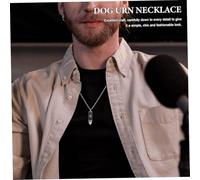 Milisten Paw Printed Urn Necklace for Pet Ashes Keepsake Minimalist Dog Memorial Pendant Jewelry with Chain Black Cremation Necklace to Keep Loved Pets Close Suitable for Men and Women