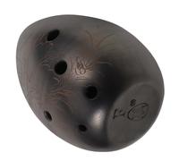 Milisten Pear Shape Xun Pottery Wind Instrument Portable Mini Cucurbit Flute Music Instrument for Beginner Student Boy Girl Black