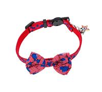 Milisten PET Collar Cat Collar Dog Collar American Flag Independence Day Decorative Bow Tie Polyester Supple Holiday