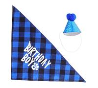 Milisten Pet Dog Birthday Hat and Bandana Adorable Blue Costume for Party Celebrations for Photo Props and Dressing Up Your Pet Stylish and Practical Birthday Supplies
