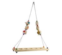 Milisten Pet Swing Ladder Wooden Chicken Perch for Rooster Parrot Bird Stand Play Exercise Balance Platform Safe Chew Playground for Hens and Birds