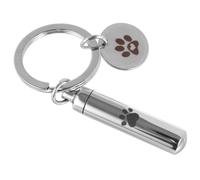 Milisten Pet Urn Keychain for Ashes Memorial Jewelry Paw Print Lightweight Keepsake for Dog and Cat Remembrance Simple Design for Comforting Loss