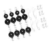 Milisten Physics Experiment Kit with Metal Fixed and Movable Pulleys Set, 8 Pieces Cable Pulley System for Middle School Mechanics Teaching, Includes Ropes and Hooks in Storage Box