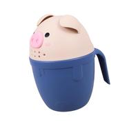 Milisten Pig Shaped Baby Bath Cup with Handle Design and Large Capacity Cartoon Blue Pp Bath Spoon for Kids Bathroom Decoration and Bathing Waterfall Rinse Cup