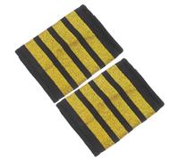 Milisten Pilot Epaulettes Gold Aviation Shoulder Boards for Symbol of Leadership and Prestige for Flight Attendant Costume Stage Performance and Roleplay