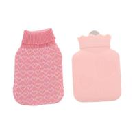 Milisten Pink Hot Water Injection Pouch for Hand and Foot Warming Portable Silicone Hot Water Bag for Winter Home Use Small Heat Pack for Comfort and Relief