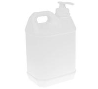 Milisten Plastic Jugs 2.5L Hand Pump Soap Dispensers Liquid Cosmetics Storage Container for Home Mall Office White