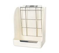 Milisten Plastic Pet Rabbit Feeder Bowl Durable Galvanized Spring Design for Small Animals Like Chinchillas and Guinea Pigs White Color for Preventing Food Waste and Biting