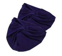 Milisten Pleated Swim Cap for Women Elastic Turban Style Bathing Bonnet with Slip Design Suitable for Long and Short Hair for Swimming Training Indoor Pools Sports and Yoga Dark Blue