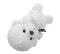 Milisten Plush Bichon Frise Dog Standing White Soft Stuffed Animal for Household Cute Decorative Puppy Doll with Washable Fade Resistant