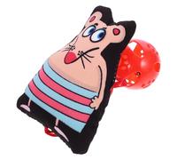 Milisten Plush Cat Teasing Toy Bell Interactive Cat Mouse Toy for Indoor Play Stimulates Hunting Instincts for Keeping Active and Engaged