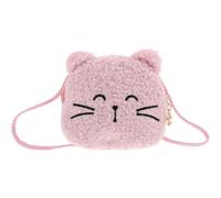 Milisten Plush Kawaii Cat Handbag for Soft Crossbody Coin Wallet Small Shoulder Bag for Comfortable Cute Animal Purse Encourages Saving Habits School Travel Outdoor Use