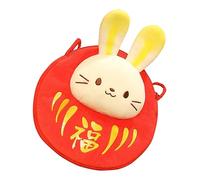 Milisten Plush Rabbit Money Bag Crossbody Purse for Year Red Envelope Storage Soft Coin Wallet for Cards Money Daily Essentials Cute Rabbit Year