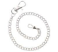 Milisten Pocket Watch Chain Clothing Chain Accessory with Circular Spring Buckle Silver Metal Decorative and Skin-Friendly for Handbags and Clothes, for DIY Fashion Projects